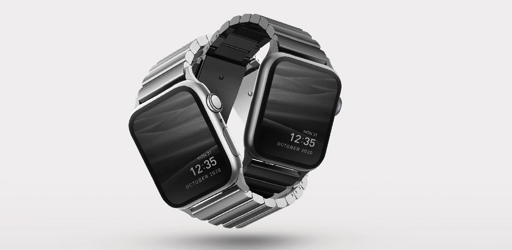 Ремешок-Uniq-Strova-Strap-Link-Steel-для-Apple-Watch-42-мм,-нержавеющая-сталь,-чёрный-1